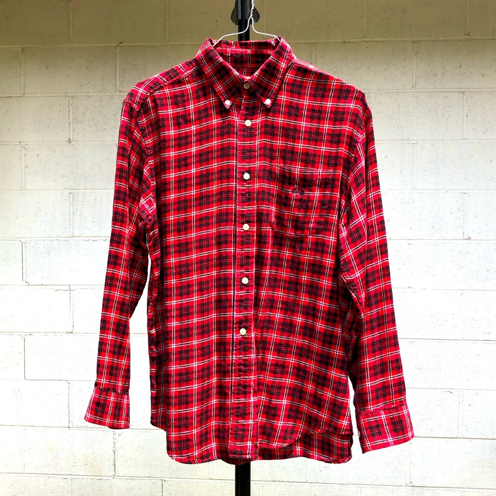 Chaps Denim - Red Cotton Flannel Shirt
